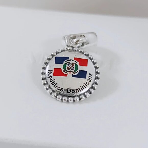 Pandora Dominican Republic Exclusive Dangle Charm S925 Silver Bracelet Pendant - Picture 4 of 7